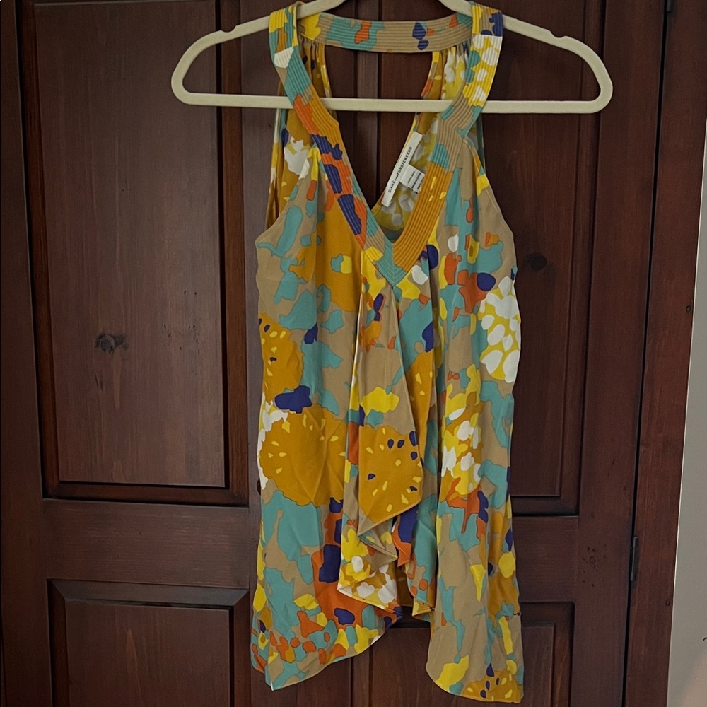 Diane Von Furstenberg Multicolor Silk Top